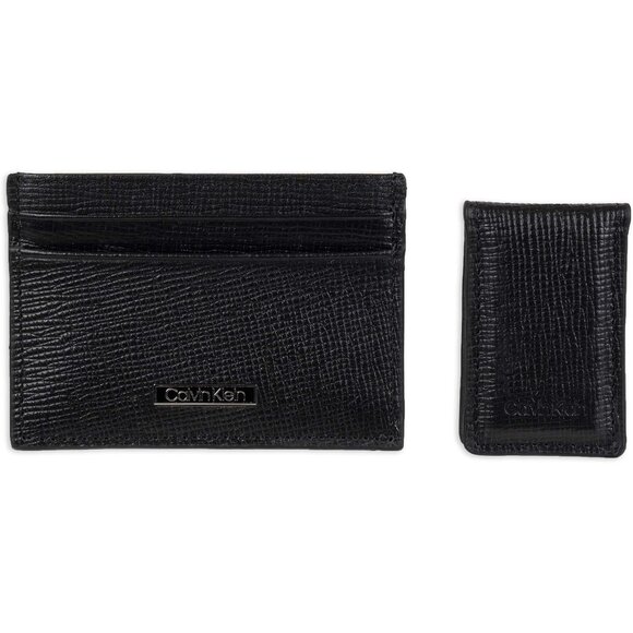 Calvin Klein Men's Wallet Sets-Minimalist Card Cases, Bifold Wallets - Picture 6 of 12